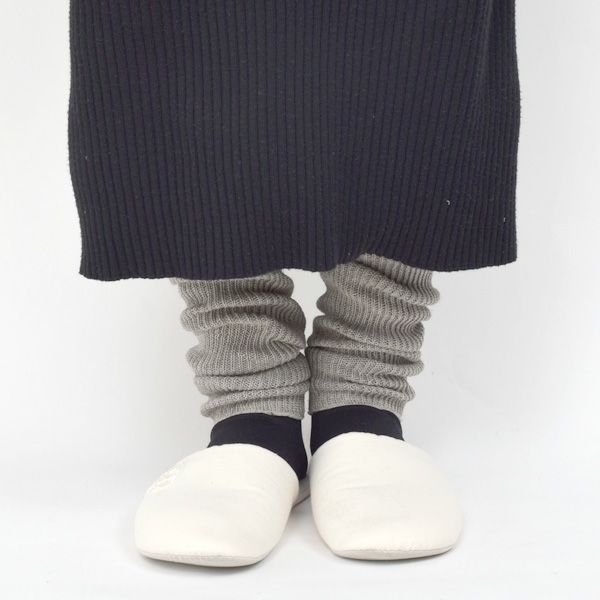 オーガニックコットン ヤク＆スーピマリブウォーマー モクグレー 32cm