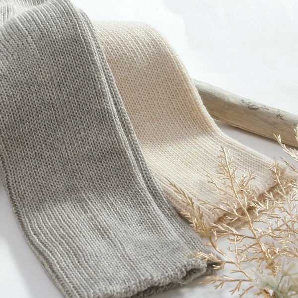 オーガニックコットン ヤク＆スーピマリブウォーマー モクグレー 32cm