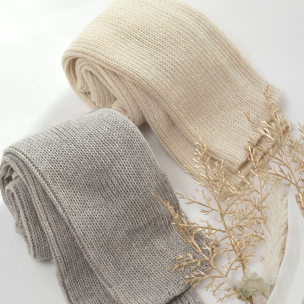 オーガニックコットン ヤク＆スーピマリブウォーマー モクグレー 32cm