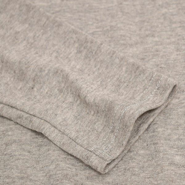 オーガニックコットン＆ヤク フライスVネックTシャツ（長袖）