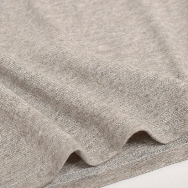 オーガニックコットン＆ヤク フライスVネックTシャツ（長袖）