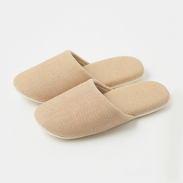 オーガニックコットン ハニカム織りスリッパ