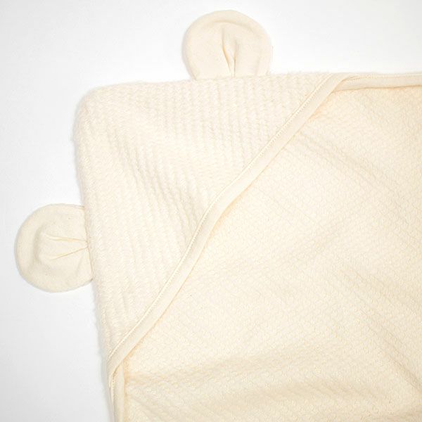 オーガニックコットン ベビーふわもこベアーアフガン ナチュラル 80×80