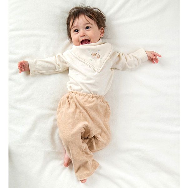 オーガニックコットン ベビー【ママだっこ】ガーゼスタイハンカチ