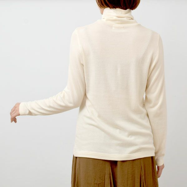 オーガニックコットン ガーゼ天竺ニットタートルネック