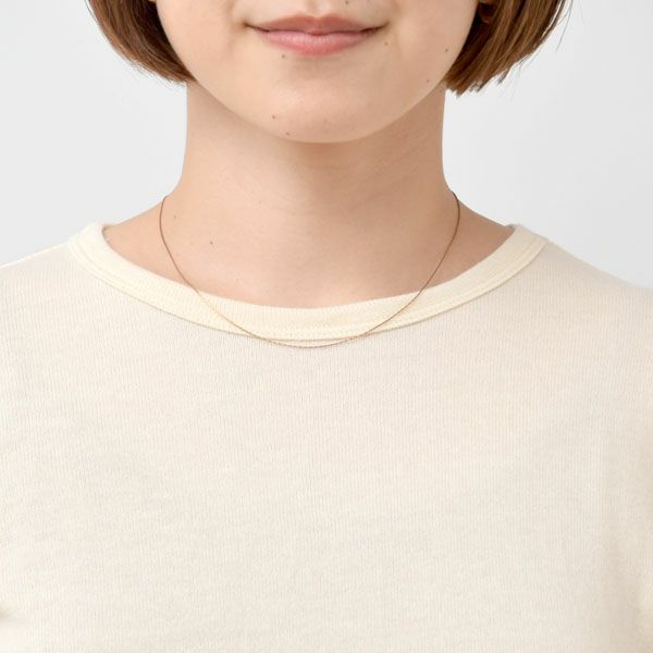 オーガニックコットン ガーゼ天竺ニットクルーネック