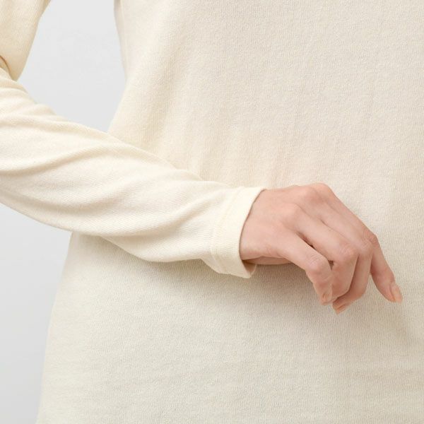 オーガニックコットン ガーゼ天竺ニットクルーネック