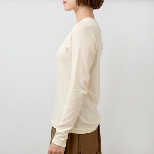 オーガニックコットン ガーゼ天竺ニットクルーネック