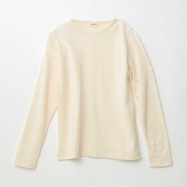 オーガニックコットン ガーゼ天竺ニットクルーネック
