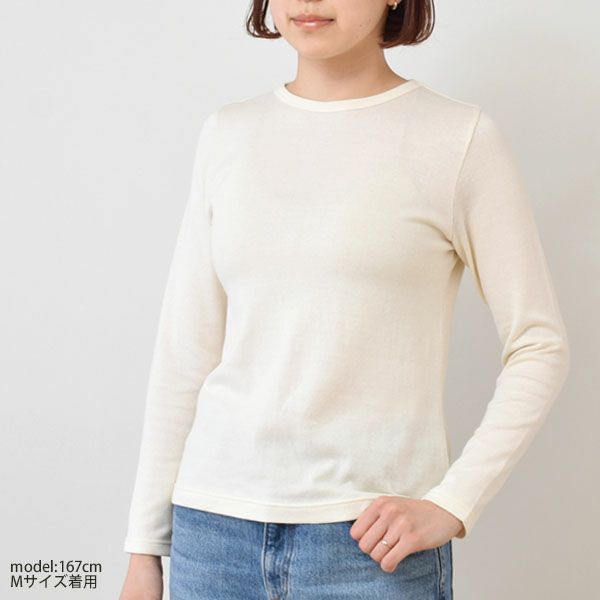 オーガニックコットン ガーゼ天竺ニットクルーネック