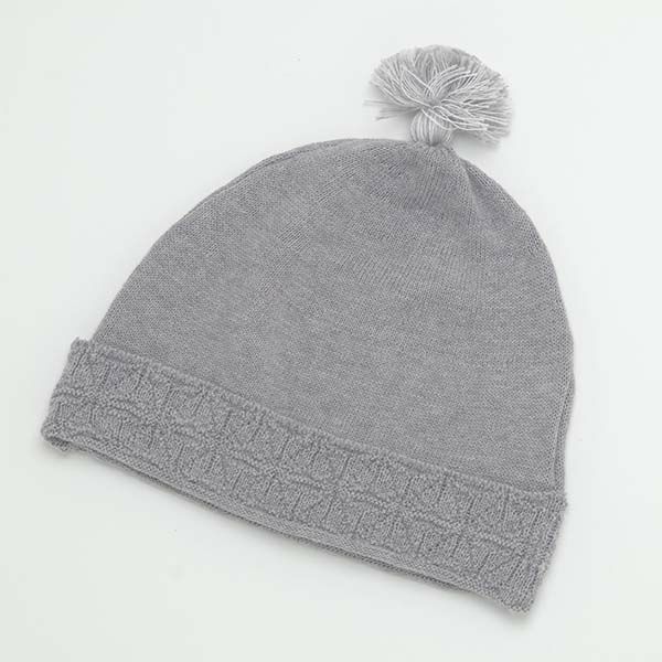 オーガニックコットン ベビー麻の葉柄帽子