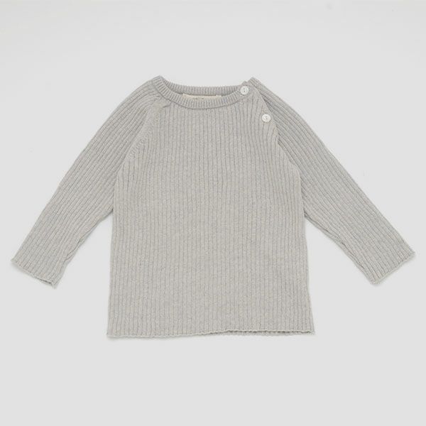 オーガニックコットン ベビーラグランリブニット