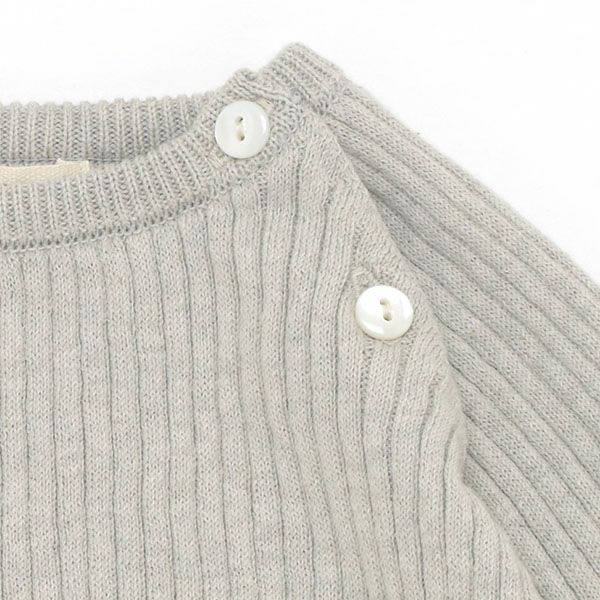 オーガニックコットン ベビーラグランリブニット