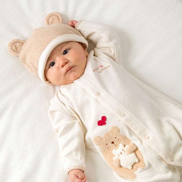 オーガニックコットン ベビー【くまのコットン】フード 42