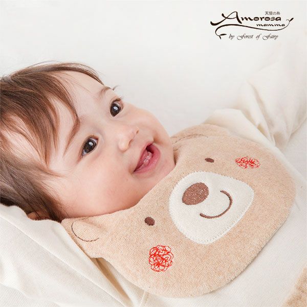 オーガニックコットン ベビー【くまのコットン】スタイ