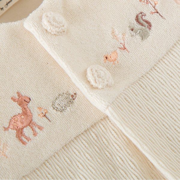 オーガニックコットン ベビー 小さな森の動物ベスト