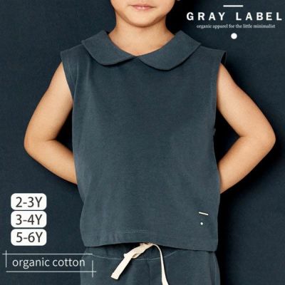【SALE／40%OFF】オーガニックコットン キッズ えり付きタンクトップ