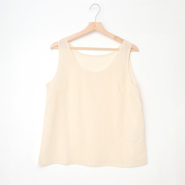 オーガニックコットン ちりめん タンクトップ ナチュラル M