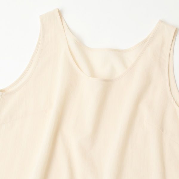オーガニックコットン ちりめん タンクトップ ナチュラル M