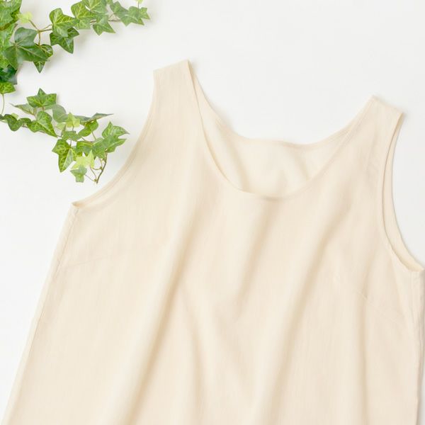オーガニックコットン ちりめん タンクトップ ナチュラル M
