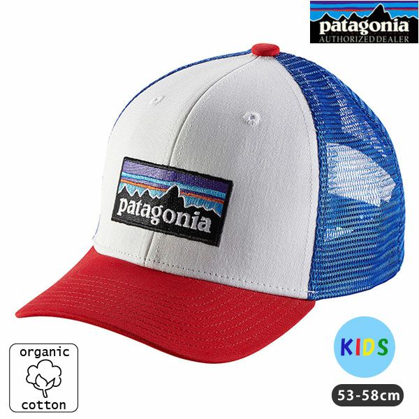 【SALE／40%OFF】オーガニックコットン キッズ・トラッカー・ハット P-6 Logo White