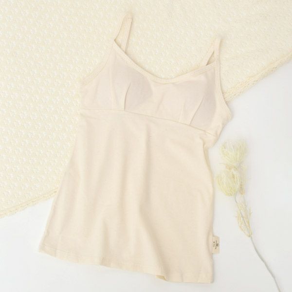 オーガニックコットン ベア天ブラキャミ