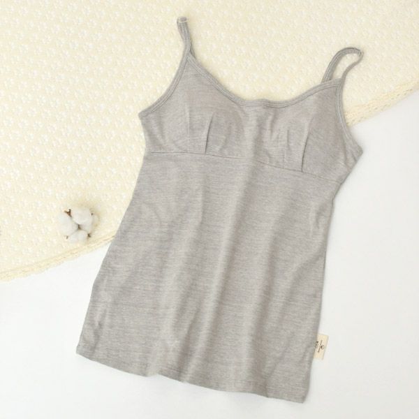 オーガニックコットン ベア天ブラキャミ