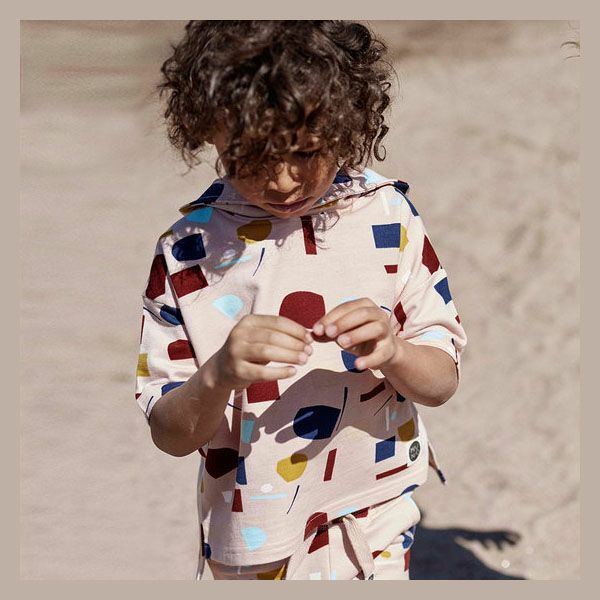 【SALE／40%OFF】オーガニックコットン キッズフーディー(半袖) ILO