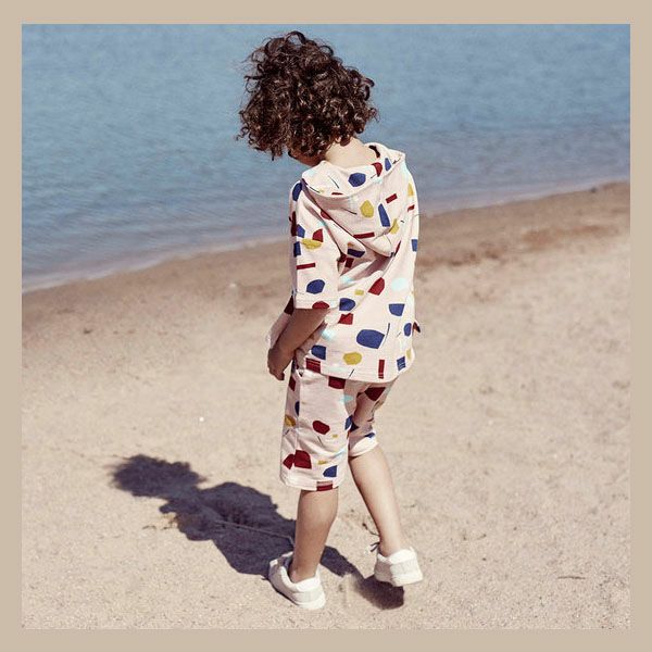 【SALE／40%OFF】オーガニックコットン キッズフーディー(半袖) ILO