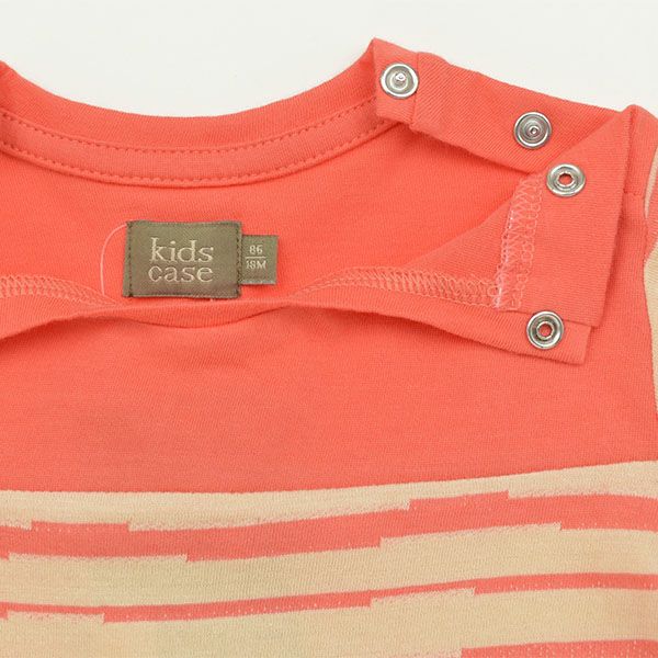 【SALE／40%OFF】オーガニックコットン ベビー 肩ボタン付きシャツ Syd（半袖）