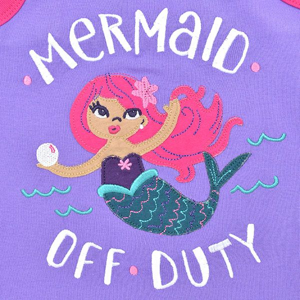 【SALE／40%OFF】オーガニックコットン キッズ アップリケパジャマ（キャミソール） Mermaid