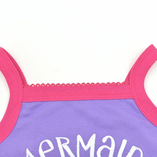 【SALE／40%OFF】オーガニックコットン キッズ アップリケパジャマ（キャミソール） Mermaid