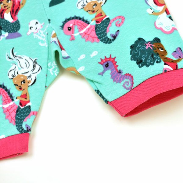 【SALE／40%OFF】オーガニックコットン キッズ アップリケパジャマ（キャミソール） Mermaid