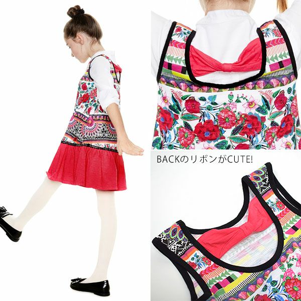 【SALE／40%OFF】オーガニックコットン ガールズノースリーブワンピースMonrovia