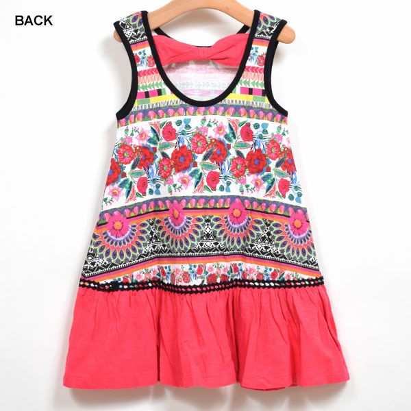 【SALE／40%OFF】オーガニックコットン ガールズノースリーブワンピースMonrovia