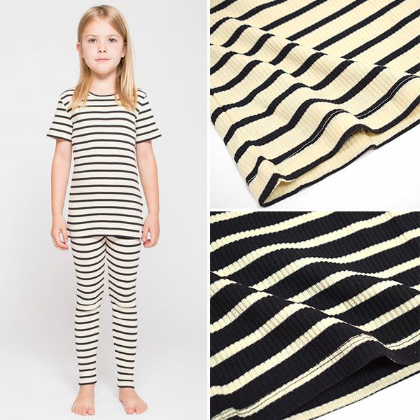 【SALE／40%OFF】オーガニックコットン キッズ リブストライプクルーネックT（半袖）