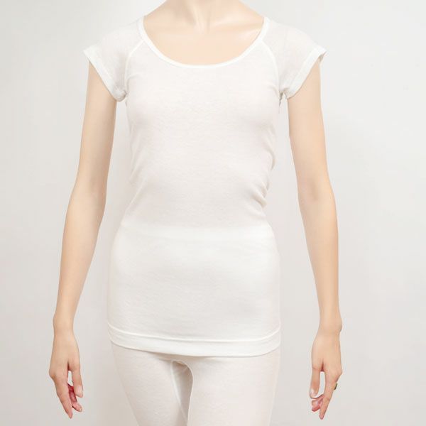 オーガニックコットン フロストフレンチスリーブ ホワイト M