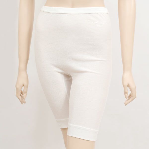 オーガニックコットン フロスト5分丈ボトム ホワイト M