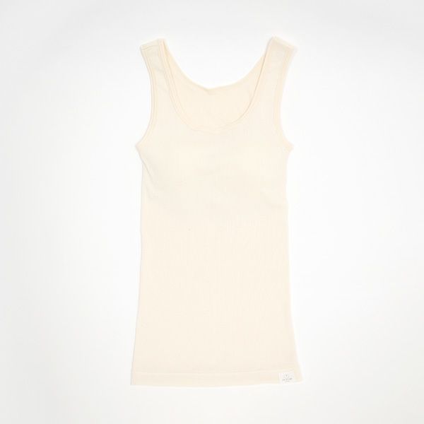 オーガニックコットン カップ付きテレコタンクトップ