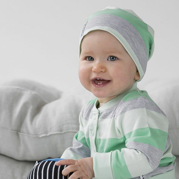 【SALE／50%OFF】オーガニックコットン ベビー ストライプキャップ