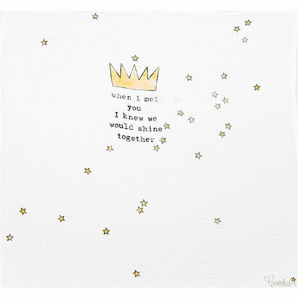 オーガニックコットン モスリンスワドルScarf Crown