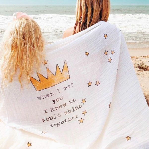 オーガニックコットン モスリンスワドルScarf Crown