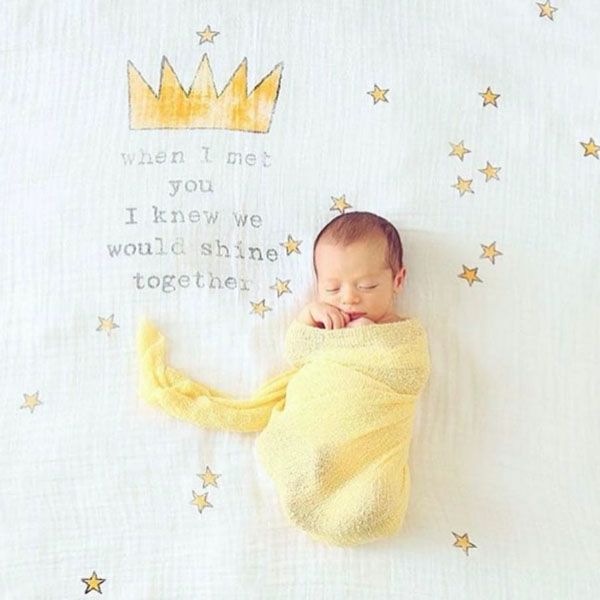 オーガニックコットン モスリンスワドルScarf Crown