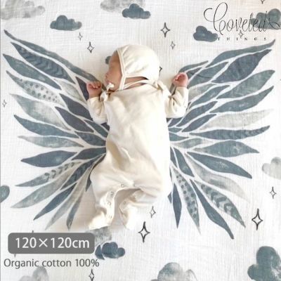 オーガニックコットン モスリンスワドルScarf Wings