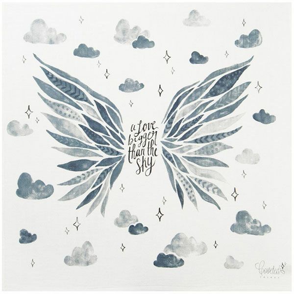 オーガニックコットン モスリンスワドルScarf Wings