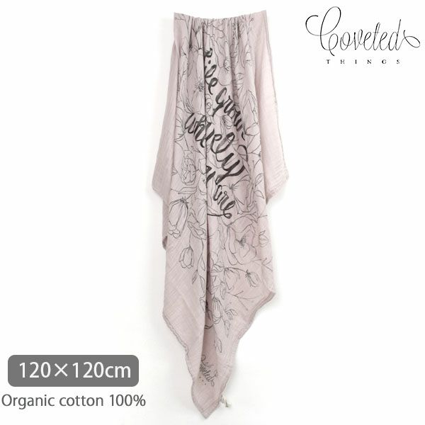【SALE／50%OFF】 オーガニックコットン モスリンスワドルScarf Life Grows Lovely
