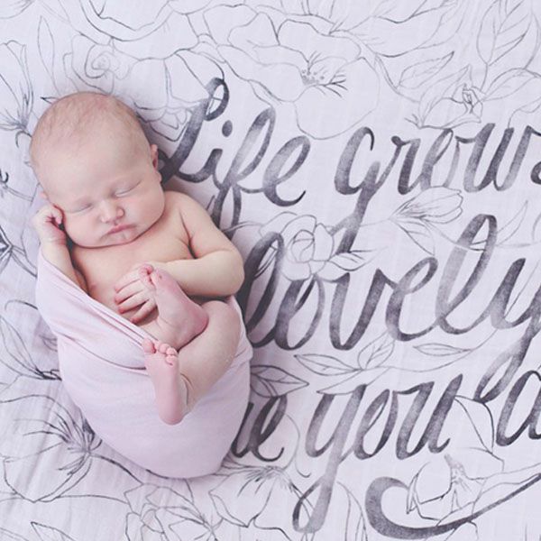 【SALE／50%OFF】 オーガニックコットン モスリンスワドルScarf Life Grows Lovely