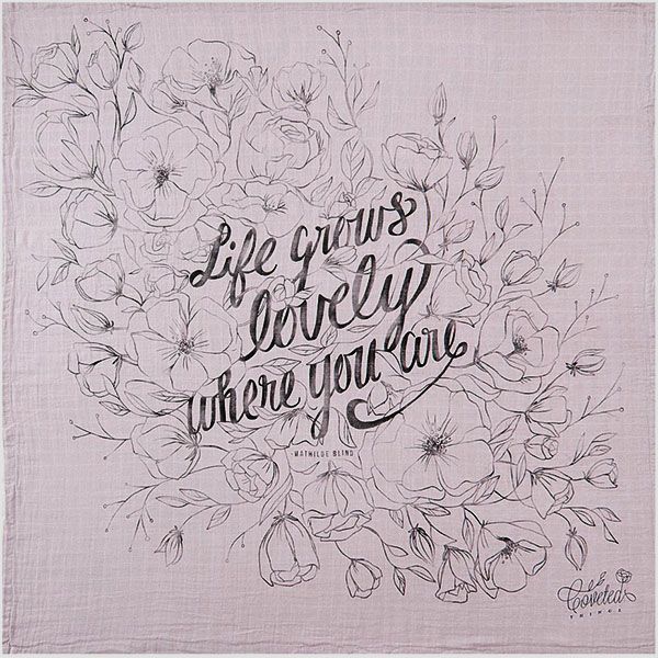 【SALE／50%OFF】 オーガニックコットン モスリンスワドルScarf Life Grows Lovely