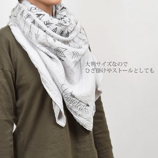 【SALE／50%OFF】 オーガニックコットン モスリンスワドルScarf Life Grows Lovely