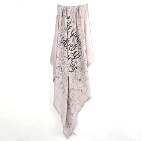 【SALE／50%OFF】 オーガニックコットン モスリンスワドルScarf Life Grows Lovely